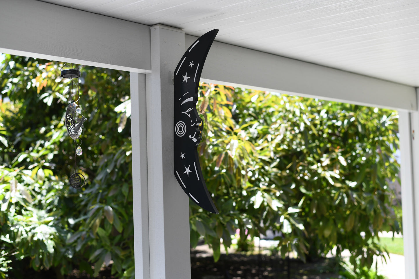 Floating Crescent Moon Wall Art – Handcrafted, 3D Hanging Design