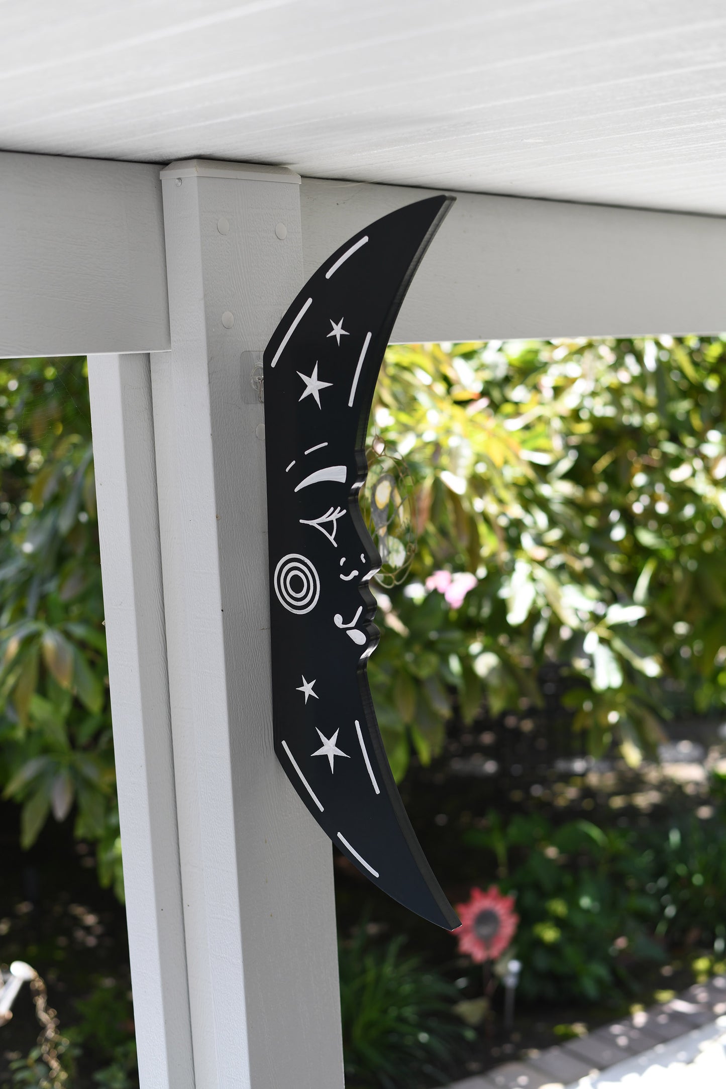 Floating Crescent Moon Wall Art – Handcrafted, 3D Hanging Design