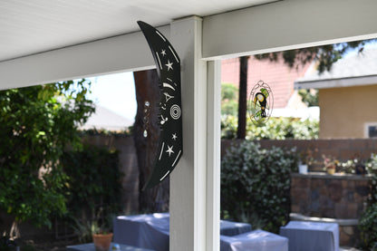 Floating Crescent Moon Wall Art – Handcrafted, 3D Hanging Design